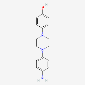Chemical structure of 1-(4-Aminophenyl)-4-(4-hydroxyphenyl)piperazine