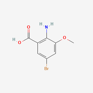 Chemical structure of 2-Amino-5-bromo-3-methoxybenzoic acid
