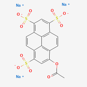 Chemical structure of Trisodium 8-(acetyloxy)pyrene-1,3,6-trisulfonate