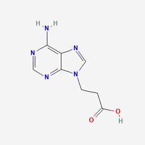 Chemical structure of 6-Amino-9H-purine-9-propanoic acid