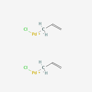 Chemical structure of Allylpalladium(II) chloride dimer