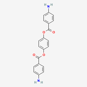 Chemical structure of [4-(4-aminobenzoyl)oxyphenyl] 4-aminobenzoate