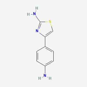 Chemical structure of 2-Amino-4-(4-aminophenyl)thiazole