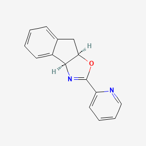 Chemical structure of (3aS,8aR)-2-(pyridin-2-yl)-8,8a-dihydro-3aH-indeno[1,2-d]oxazole