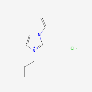 Chemical structure of 1-allyl-3-vinylimidazolium chloride