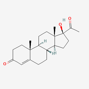 Chemical structure of 17beta-Hydroxyprogesterone