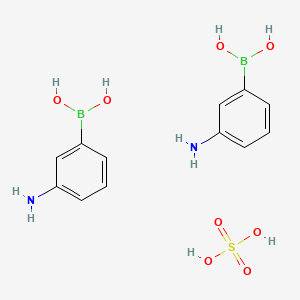 Chemical structure of 3-Aminophenylboronic Acid Hemisulfate
