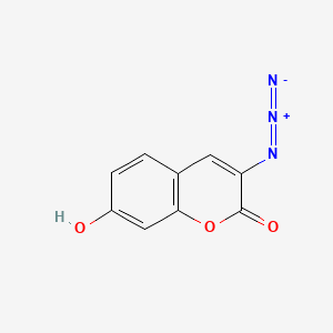 Chemical structure of 3-Azido-7-hydroxycoumarin