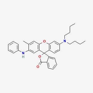 Chemical structure of 2'-Anilino-6'-(dibutylamino)-3'-methylfluoran