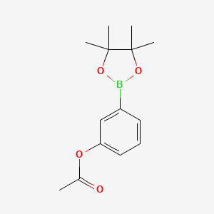 Chemical structure of 3-Acetoxyphenylboronic acid pinacol ester