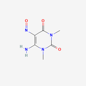 Chemical structure of 4-Amino-1,3-dimethyl-2,6-dioxo-5-nitrosopyrimidine