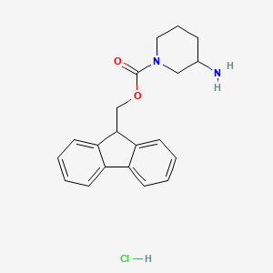 Chemical structure of 3-Amino-1-N-Fmoc-piperidine hydrochloride