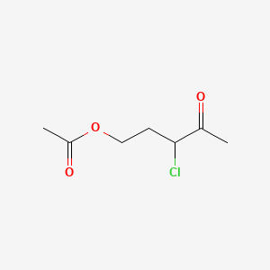 Chemical structure of 5-Acetoxy-3-chloro-2-pentanone