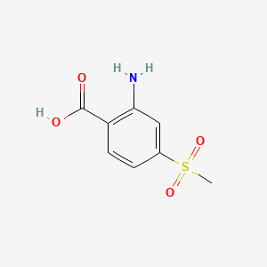 Chemical structure of 2-Amino-4-(methylsulfonyl)benzoic acid