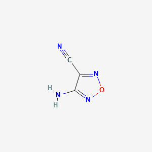 Chemical structure of 4-Amino-1,2,5-oxadiazole-3-carbonitrile