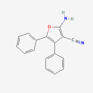 Chemical structure of 2-Amino-4,5-diphenyl-3-furancarbonitrile