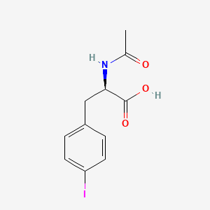 Chemical structure of Acetyl-4-iodo-D-phenylalanine