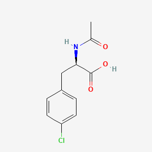 Chemical structure of N-Acetyl fenclonine, (R)-