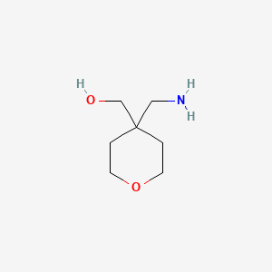 Chemical structure of [4-(aminomethyl)tetrahydro-2H-pyran-4-yl]methanol
