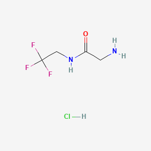 Chemical structure of 2-Amino-N-(2,2,2-trifluoroethyl)acetamide hydrochloride