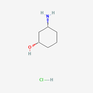 Chemical structure of (1S,3R)-3-Aminocyclohexanol hydrochloride
