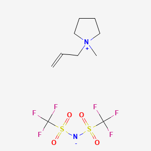 Chemical structure of 1-Allyl-1-methylpyrrolidinium Bis(trifluoromethanesulfonyl)imide