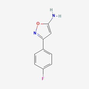 Chemical structure of 5-Amino-3-(4-fluorophenyl)isoxazole