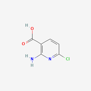 Chemical structure of 2-Amino-6-chloropyridine-3-carboxylic acid