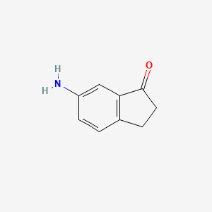 Chemical structure of 6-aminoindanone