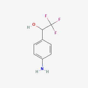 Chemical structure of 1-(4-Aminophenyl)-2,2,2-trifluoroethan-1-ol