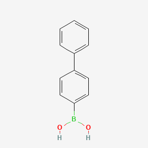 Chemical structure of 1,1'-Biphenyl-4-yl-boronic acid