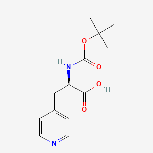 Chemical structure of Boc-3-(4-pyridyl)-D-Ala-OH