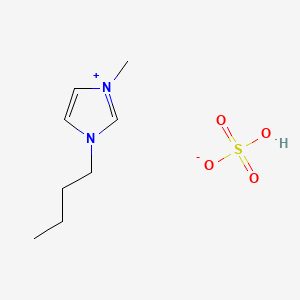 Chemical structure of 1-Butyl-3-methylimidazolium hydrogen sulfate