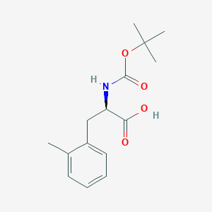 Chemical structure of Boc-2-methyl-D-phenylalanine