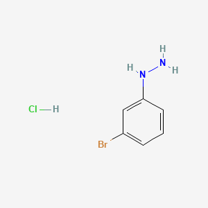 Chemical structure of 3-Bromophenylhydrazine hydrochloride
