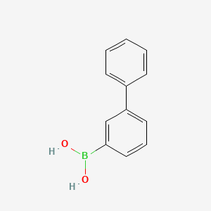 Chemical structure of 3-Biphenylboroni(ccontains varying amounts of Anhydride)