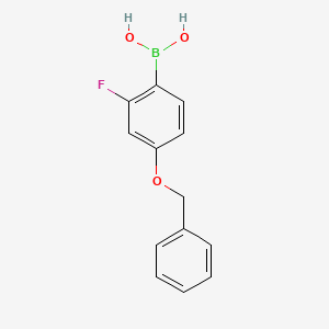 Chemical structure of 4-Benzyloxy-2-fluorophenylboronic acid