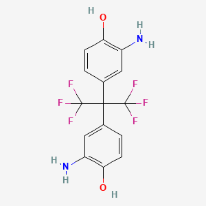 Chemical structure of 2,2-Bis(3-amino-4-hydroxyphenyl)hexafluoropropane