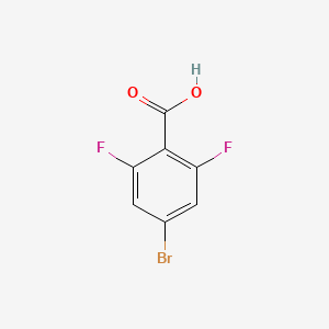 Chemical structure of 4-Bromo-2,6-difluorobenzoic acid