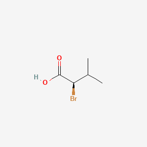 Chemical structure of alpha-Bromoisovaleric acid, (R)-