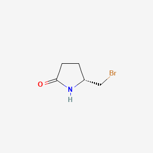 Chemical structure of (R)-5-(Bromomethyl)-2-pyrrolidinone