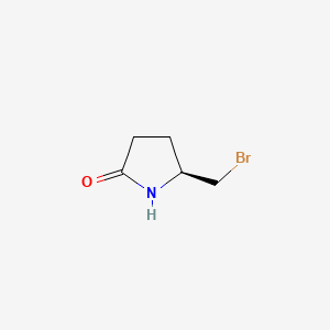 Chemical structure of (S)-5-(Bromomethyl)-2-pyrrolidinone