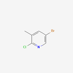 Chemical structure of 5-Bromo-2-chloro-3-methylpyridine