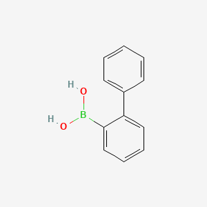 Chemical structure of 2-Biphenylboronic acid(contains varying amounts of Anhydride)