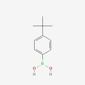 Chemical structure of 4-tert-Butylphenylboronic Acid (contains varying amounts of Anhydride)