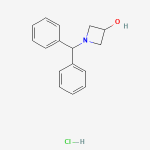 Chemical structure of 1-Benzhydryl-3-azetidinol hydrochloride
