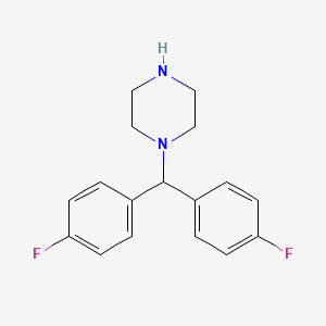 Chemical structure of 1-Bis(4-fluorophenyl)methyl piperazine