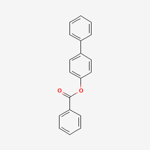 Chemical structure of 4-Biphenyl Benzoate