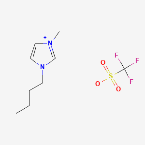 Chemical structure of 1-Butyl-3-methylimidazolium Trifluoromethanesulfonate