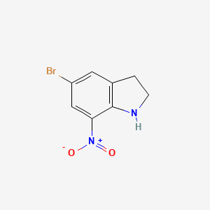 Chemical structure of 5-Bromo-7-nitroindoline